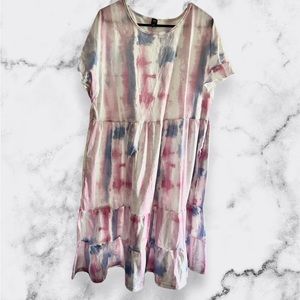 SHEIN Tie-Dye Smocked Dress